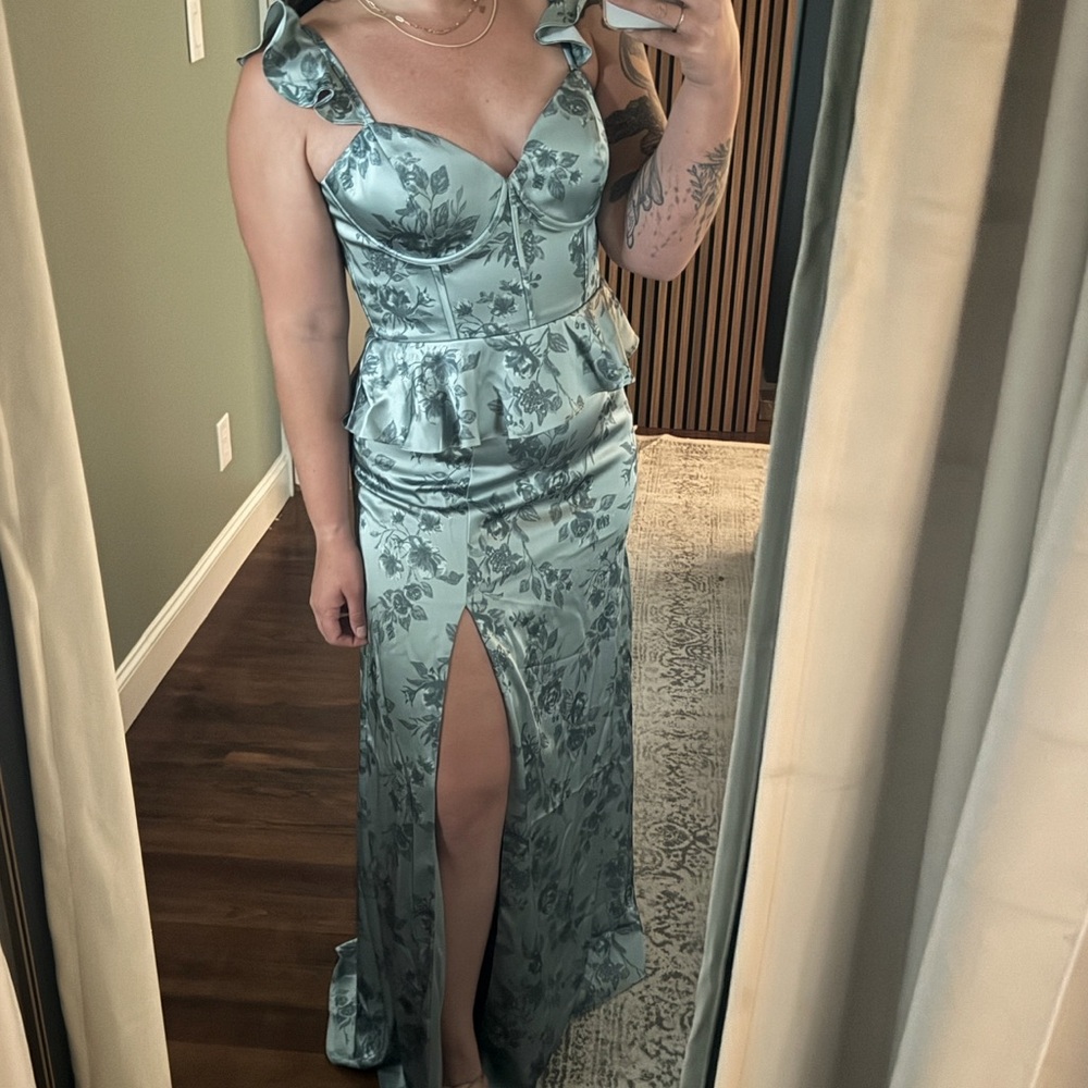 Revelry Floral Maxi Dress in Sage Green - Picture 3 of 3